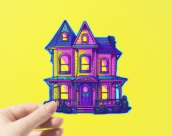 Neon Victorian Mansion