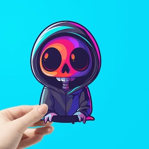 Colorful Cute Grim Reaper