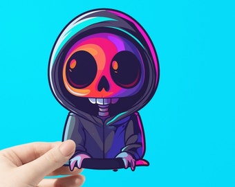 Colorful Cute Grim Reaper