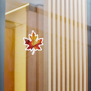 Maple Leaf Sticker V2 I Fall Sticker I Autumn Sticker I Water, Scratch, and UV Resistant Decal