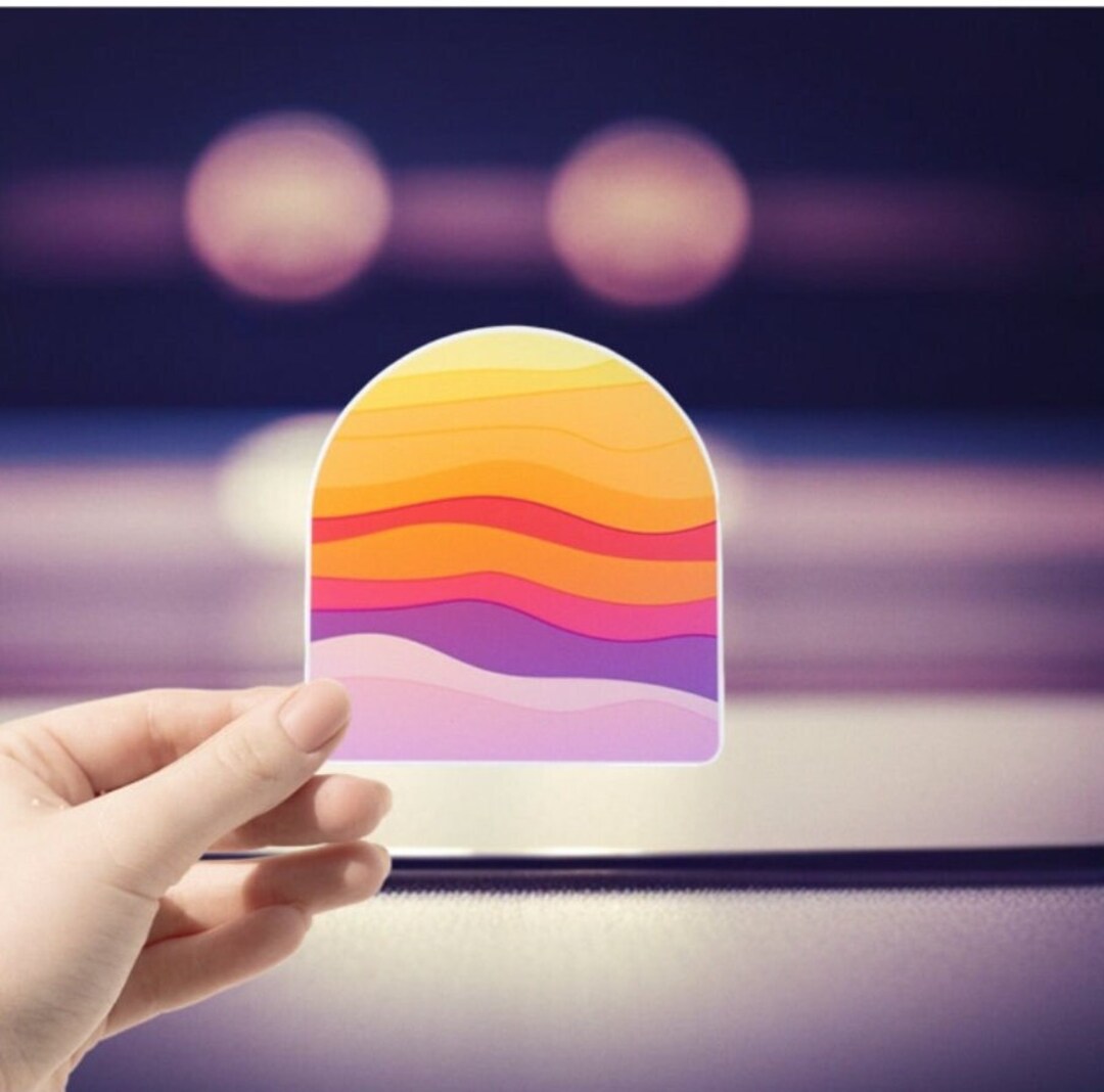 Swothwest Sticker 80's Desert Sticker I Desert Sunset I Southwest Sticker I Dunes Sticker ...