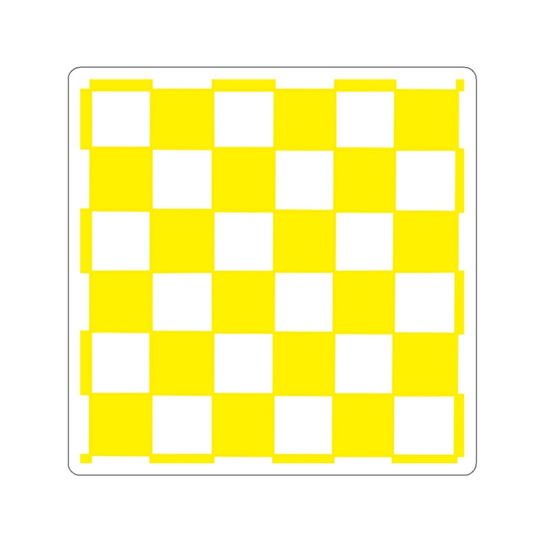 Yellow Checkerboard Sticker I Retro Sticker I Laptop Decal - Etsy