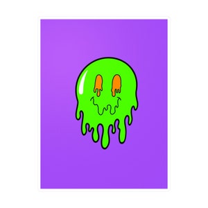 Colorful Dripping Smiley Sticker