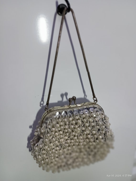 Midcentury beaded handbag purse