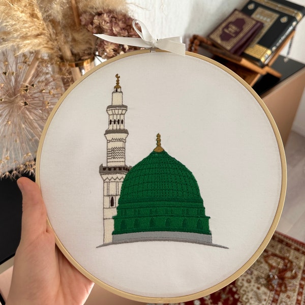 Stickrahmen Kasnak Embroidery Grüne Kuppel Yesil Kubbe Mescidi Nebevi Nabawi Moschee Medina