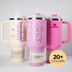 Personalized Stanley 40oz Tumbler, Custom Engraved Tumblers, Bridesmaid Proposal Gift, Gifts for Her, Insulated Travel Mug, Custom Logo