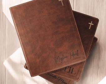 Personalized NIV Bible, Custom Bible Name Engraved, Journaling Bibles, Christian Gifts for Baptism, New International Version Comfort Print