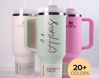 Personalized Stanley 40oz Tumbler, Custom Engraved Tumblers, Bridesmaid Proposal Gift, Gifts for Her, Insulated Travel Mug, Custom Logo