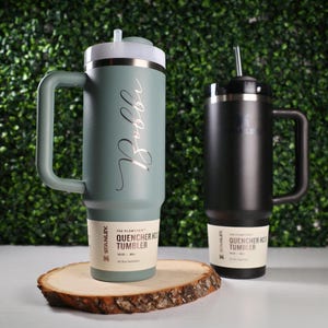 Coupe Stanley avec nom personnalisé, gobelets gravés personnalisés, nom du gobelet Stanley, 30 oz 40 oz