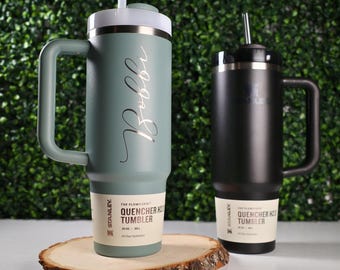 Taza Stanley con nombre personalizado, vasos grabados personalizados, vaso Stanley con nombre, 30 oz y 40 oz