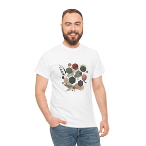 Modernes abstraktes Kunst-T-Shirt | Eco Geometrie T-Shirt | Künstlerisches Geschenk für Kunstliebhaber | Unisex Artsy Mode