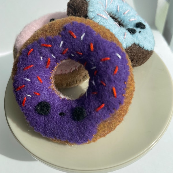 Custom Felt Plush Mini Donuts | Kawaii Mini Plushies | Great for gifts | Handmade & Customizable