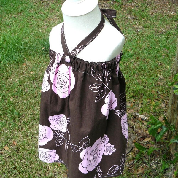 Chocolate and Roses ...... The Amelia Halter dress, top or tunic ......... ready to ship