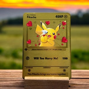 Golden Metal Card - Anime - Marry Me - Cute Gift for Couples, Boyfriends, Girlfriends, Holidays, Anniversary, Romantic Occasions