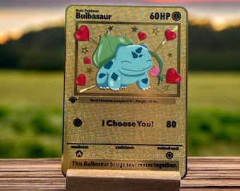 Pikachu I Choose You! #2 Gold Metal Pokemon Valentine's Day Card Romantic -  Etsy