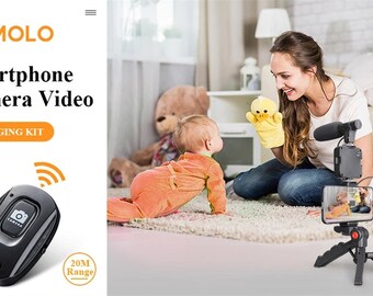 Kit de vlogging portable avec trépied, contrôle Bluetooth pour appareil photo reflex, smartphone, photographie Youtube