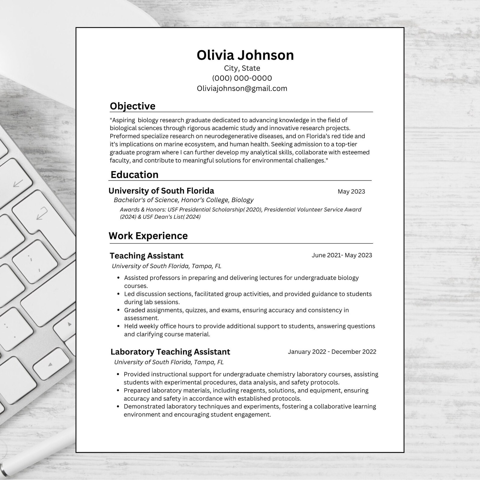 Professional CV Resume STEM College - Il 1588xN.5805163413 Ej88 