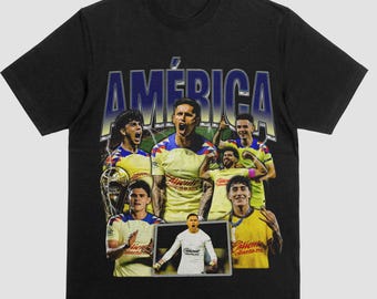 Club America T-Shirt, Club America Fans, Soccer T-shirts, Retro Vintage Tee, Vintage Soccer Tshirt, Soccer Gifts, Gifts for Him.