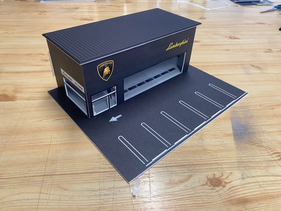 Lamborghini Garage, 1:64 Diorama to Hot Wheels, Matchbox, Etc