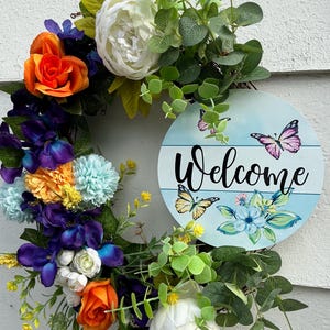 Spring Grapevine Welcome Wreath