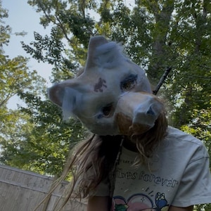 Therian dog Mask felted