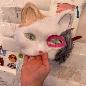 Therian Cat Mask felted
