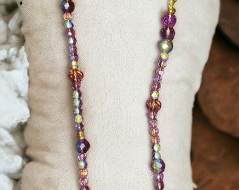 Purple bead necklace