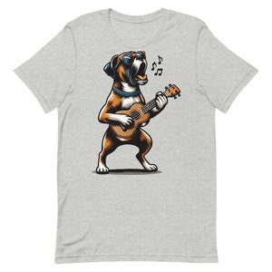 Dog Playing Guitar Funny T Shirt | Singing Boxer Dog | Boxer Mom