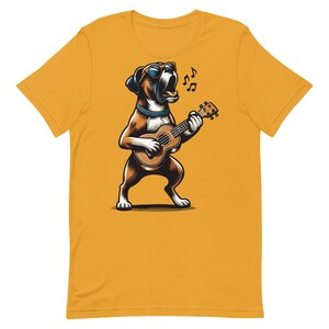 Dog Playing Guitar Funny T Shirt | Singing Boxer Dog | Boxer Mom