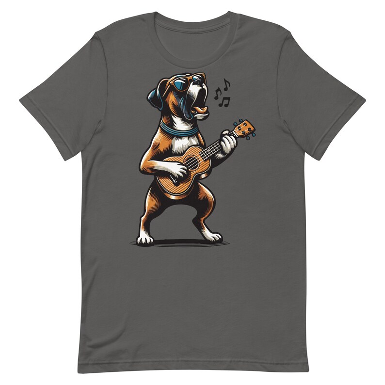 Dog Playing Guitar Funny T Shirt | Singing Boxer Dog | Boxer Mom
