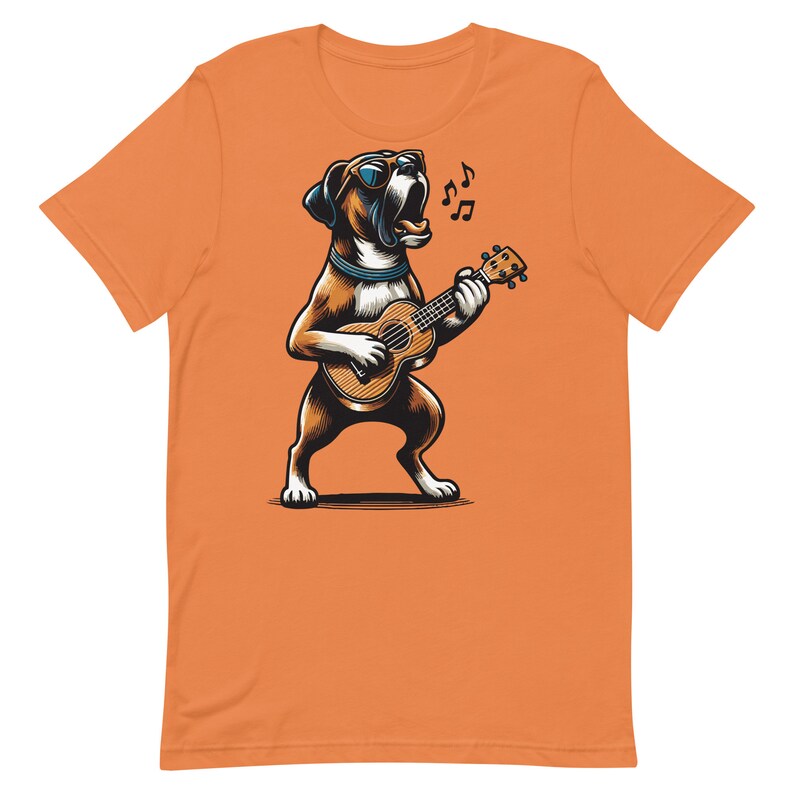 Dog Playing Guitar Funny T Shirt | Singing Boxer Dog | Boxer Mom