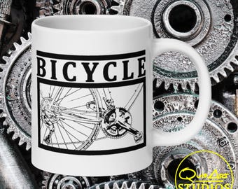 QuipArt Studios Bicycle Mug, Unique Cyclist Gift