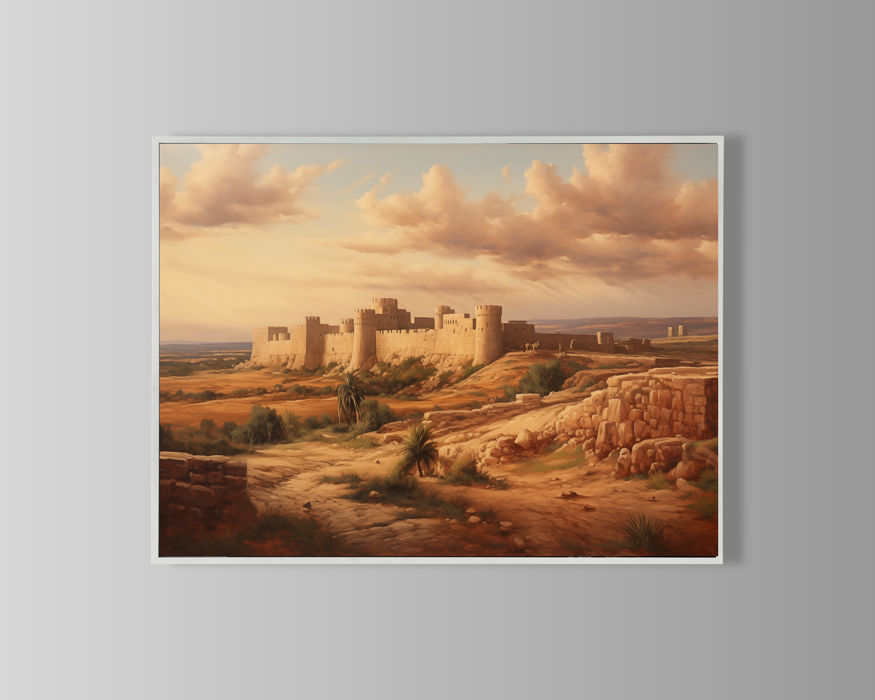 Printable Download 23 - Beautiful Walled City Desert Landscape Art - Etsy