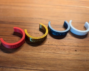 Personalisierbare Flaschenmarker – 3D-gedruckt, mit Name, für Hochzeit, Geburtstag & Party