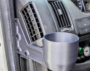 Cup holder for Fiat Ducato, Citroën Jumper, and Peugeot Boxer – 3D printed, ASA, UV resistant, up to 1.5L