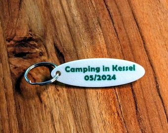 Personalizable keychains 2 lines - 3D printed, individually customizable Keyholder