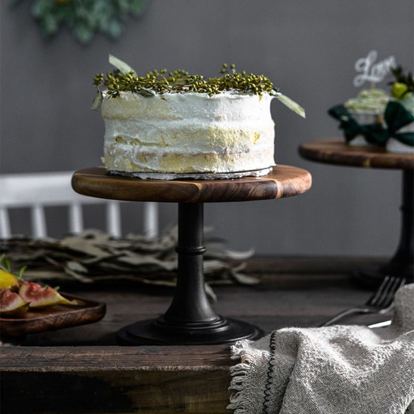 Wooden cake Stand | Solid Wood Cake Desert Stand For Wedding Birthdays Anniversaries