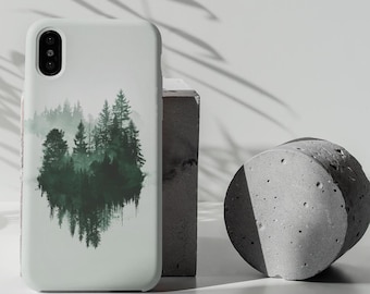Minimalist, Aquarell, künstlerische Herz des Waldes Handyhülle / Handyhülle - Baum Silhouette Design - - iPhone & Samsung