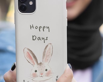 Cute, Adorable Bunny Phone Case / Phone Cover- Oh Hoppy Days Bunny Design - iPhone & Samsung
