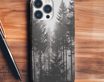 Dunkle, ruhige Waldbäume, Natur inspirierte Telefonhülle | Üppige, Waldästhetische Handyhülle, Wald Design - iPhone & Samsung
