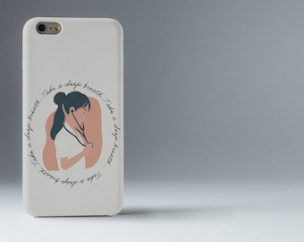 Funda para teléfono con diseño de estetoscopio: funda para iPhone y Samsung con temática de enfermería (diseño de agradecimiento a los trabajadores sanitarios).