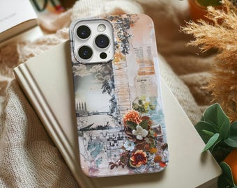 Scrapbook Style, Quotes, Words, Pages, Flowers Phone Case | Scrapbooking Memories Design Phone Cover - Fits iPhone & Samsung