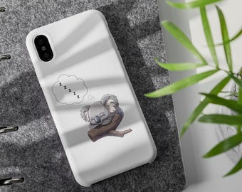 Niedliche schlafende Koala Handyhülle / Handyhülle - süßes entspanntes Koala Design - iPhone & Samsung