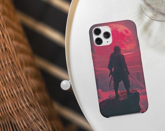 Epic Interstellar Shinobi with Red Moon Sky Phone Case / Phone Cover - Japanese Art Design, Anime Inspired Case - iPhone & Samsung