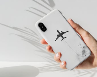Einfach, Reise, Flugzeug, Klarer Himmel Handyhülle | Von Reisen inspirierte Flugzeug Design - Handyhülle - Passend für iPhone & Samsung