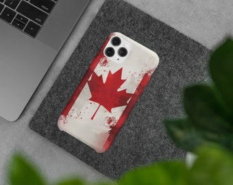Canada, Maple Leaf, Red and White, Flag, Northern Pride Phone Case | Canadian Flag Maple Leaf Design Phone Cover - Fits iPhone & Samsung