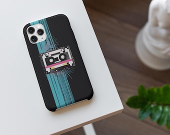 Ästhetische 80er Jahre Vintage Music Lover Handyhülle / Handyhülle - Retro Cassette Tape Design - iPhone & Samsung