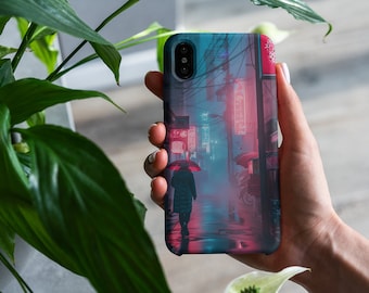 Late Night City Walks in Neon Light Phone Case / Phone Cover - Urban Street Art Design - iPhone & Samsung