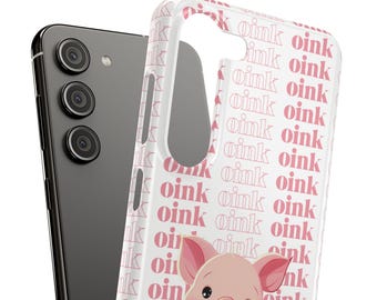 Kleine, bezaubernde, süße, reizende rosa Schweinchen Handyhülle / Handyhülle - Oink Oink Piggy Design - iPhone & Samsung