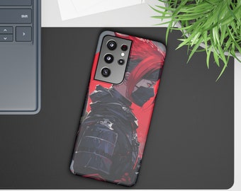 Striking Anime-inspired Samurai, Manga Warrior Phone Case / Phone Cover - Scarlett Stealth Sideview Design - iPhone & Samsung